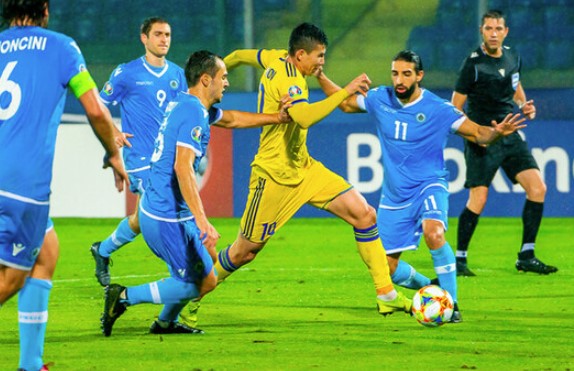 Футбол. Чемпионат Европы. Сан-Марино – Казахстан. Прогноз: Фора 2 (-2)