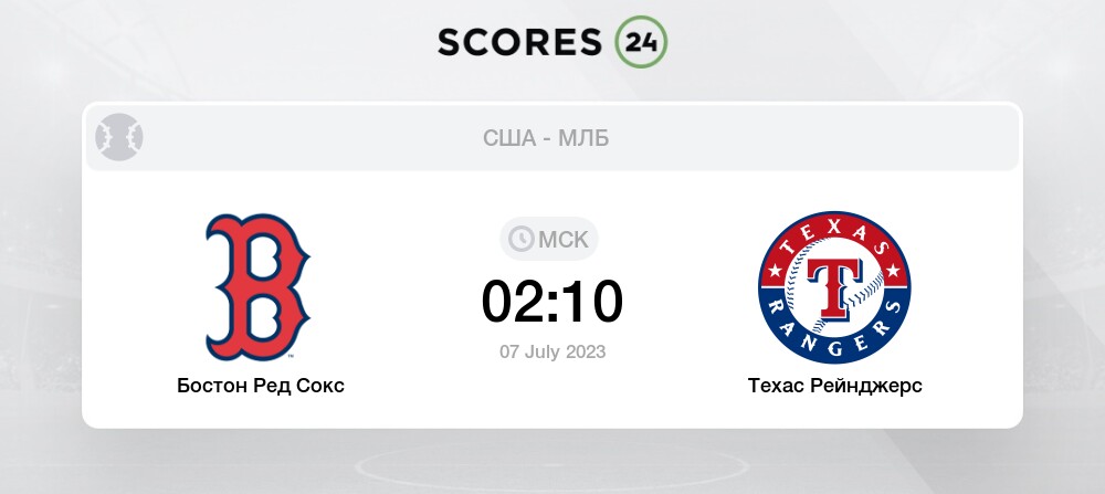 МЛБ. Бостон - Рейнджерс. Прогноз: Фора 2 (-1)