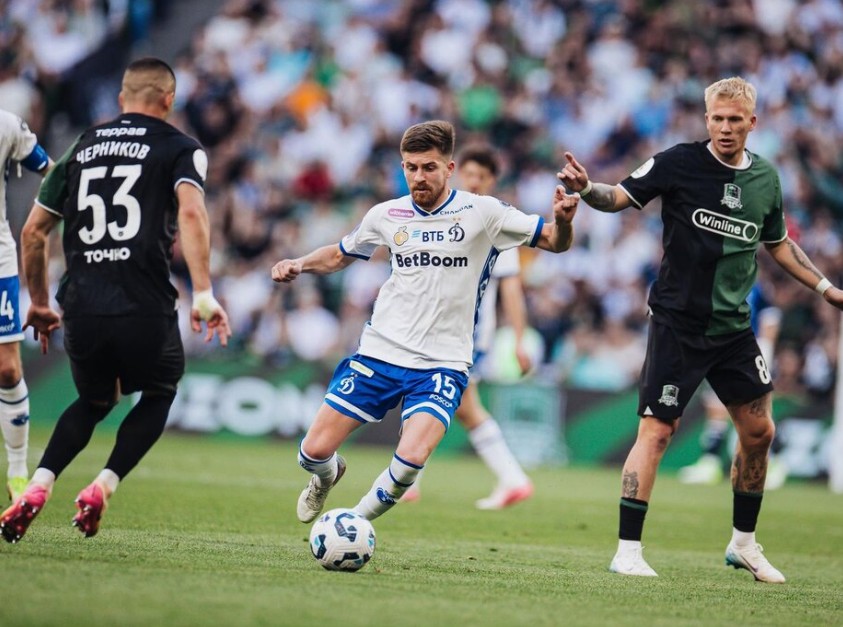 Футбол. Чемпионат России. Премьер-лига. Краснодар — Динамо. Прогноз: Тотал (2.5 ) Б