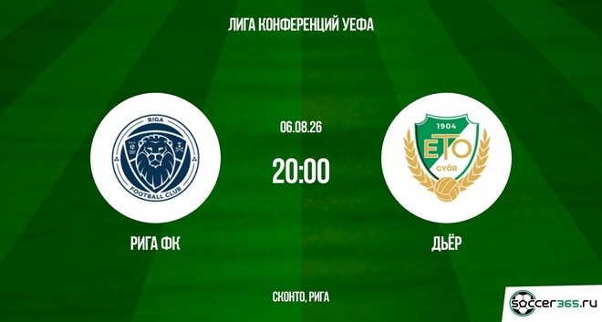 Футбол. Латвия / Венгрия • Лига конференций UEFA • Квалификация. Рига — ЭТО Дьёр. Прогноз: Победа Риги (П1)