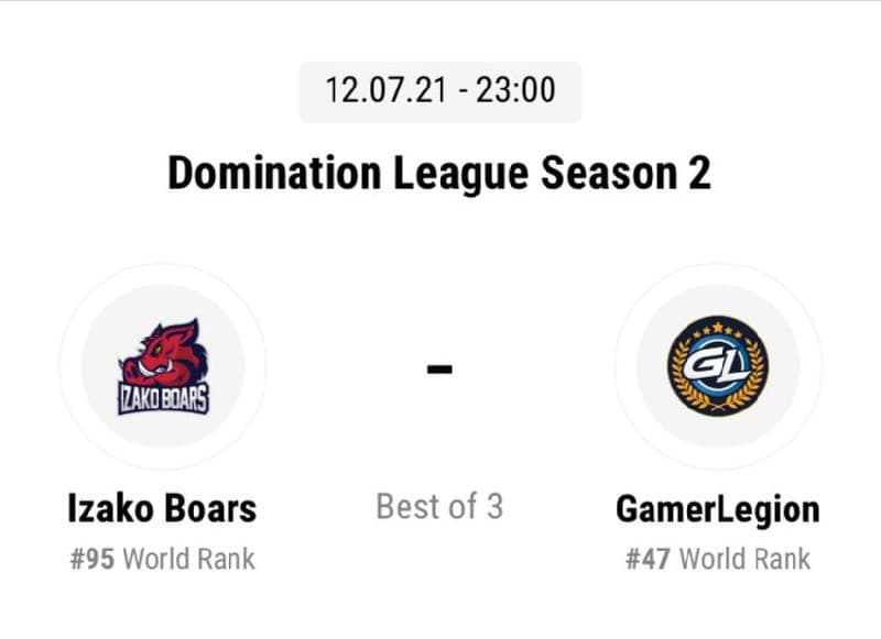 CSGO. Izako Boars — GamerLegion. Прогноз: П2