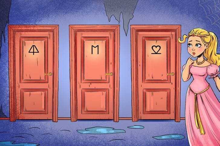 Принцессу заперли в башне. Она выяснила, что может сбежать через четвертую дверь. Но там всего 3 двери. Как ей найти дверь номер 4? - Загадка!