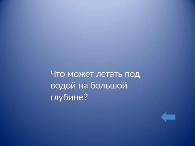 Что может летать под водой на высокой скорости - Загадка!