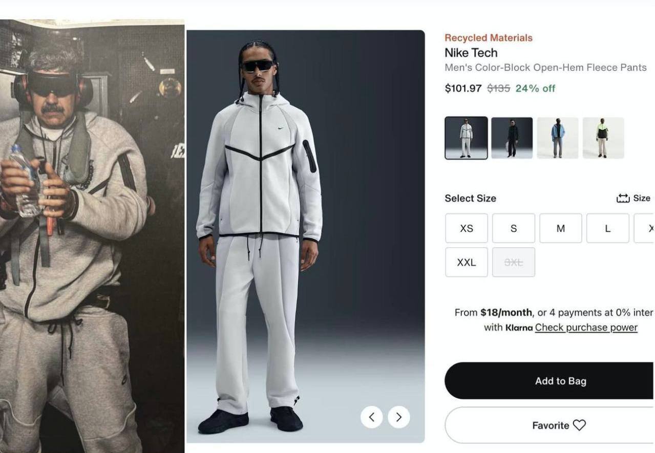 Продажи костюма Nike резко взлетели после фото задержанного Мадуро