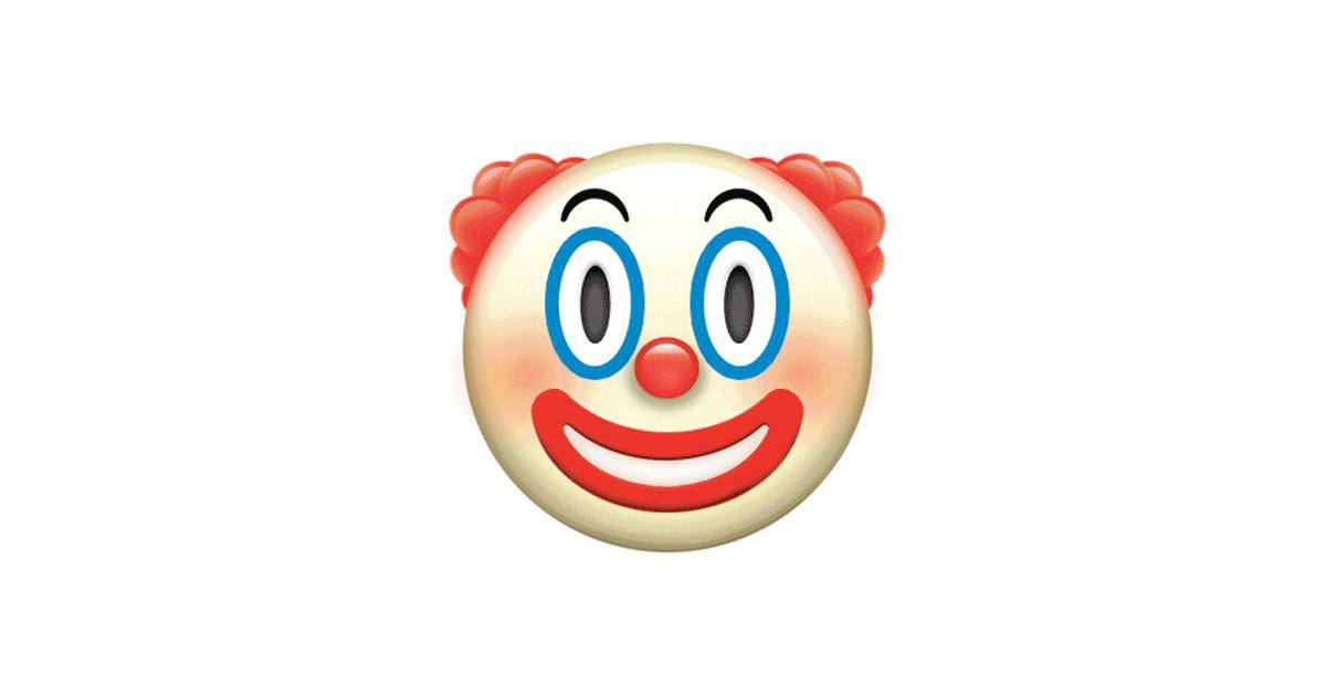 Эмодзи клоуна как оскорбление