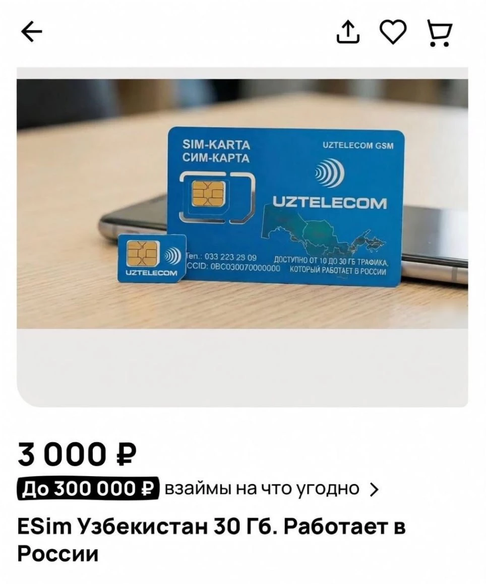 В России массово продают «волшебные» симки из Казахстана и Узбекистана