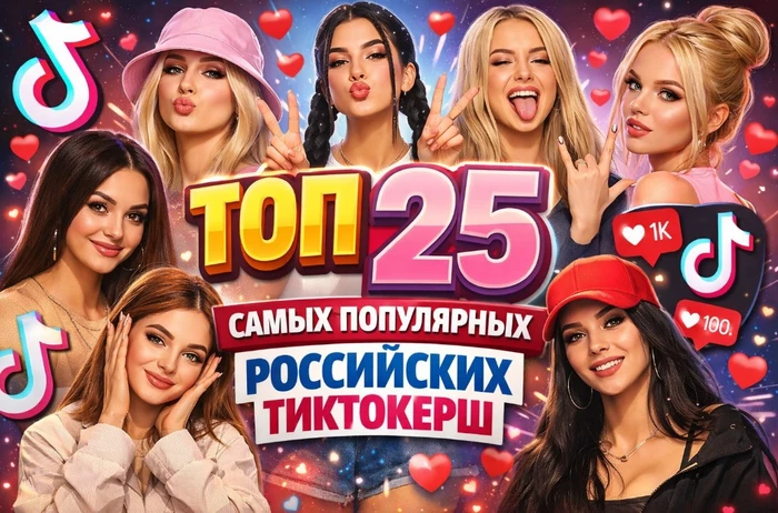 ТОП 25 самых популярных российских тиктокерш