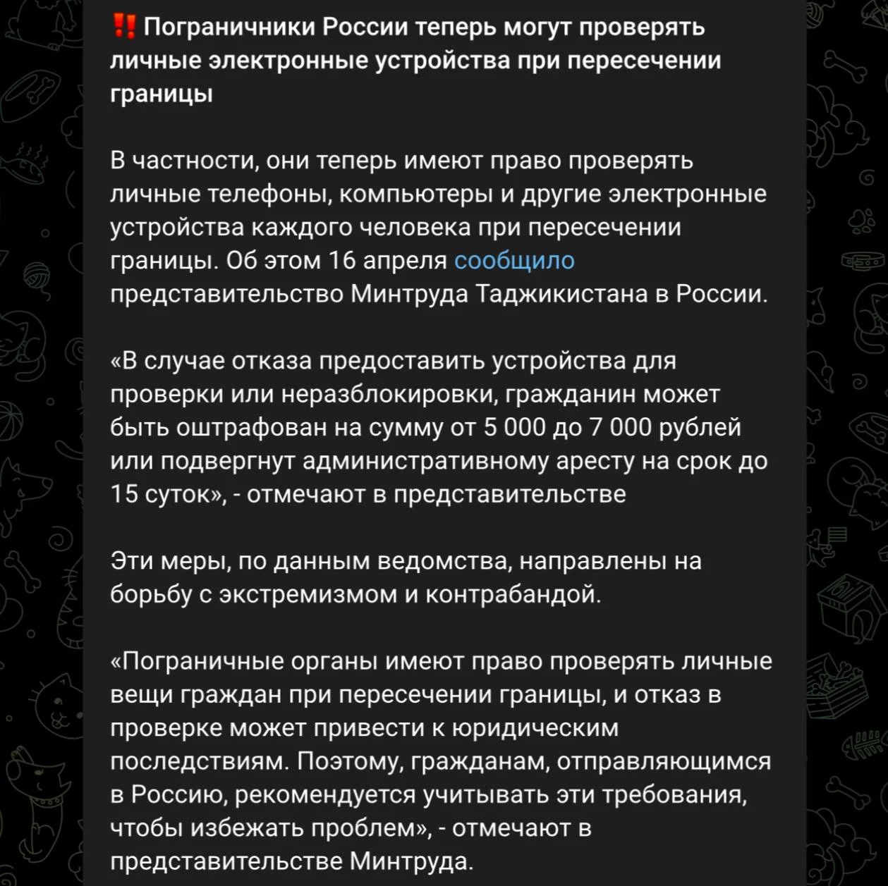 Пограничники теперь могут лезть в твои телефоны и ноутбуки на границе