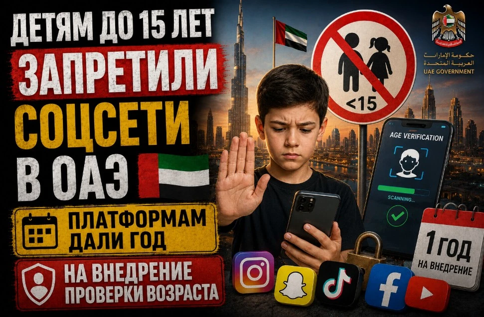 Детям до 15 лет запретили соцсети в ОАЭ