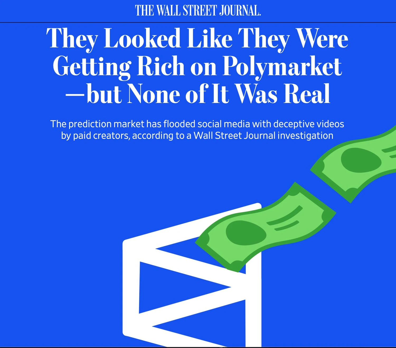Polymarket платил блогерам за ролики о «лёгких деньгах» — WSJ