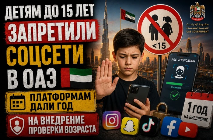 Детям до 15 лет запретили соцсети в ОАЭ