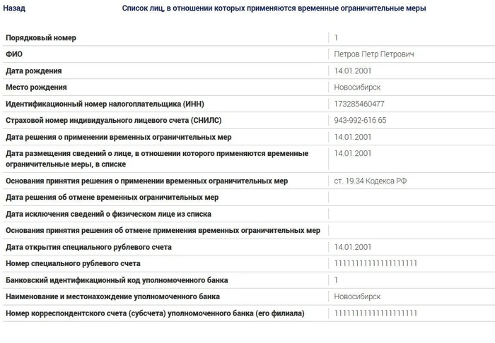 Минюст запустил тестовый реестр россиян, преследуемых по политическим статьям