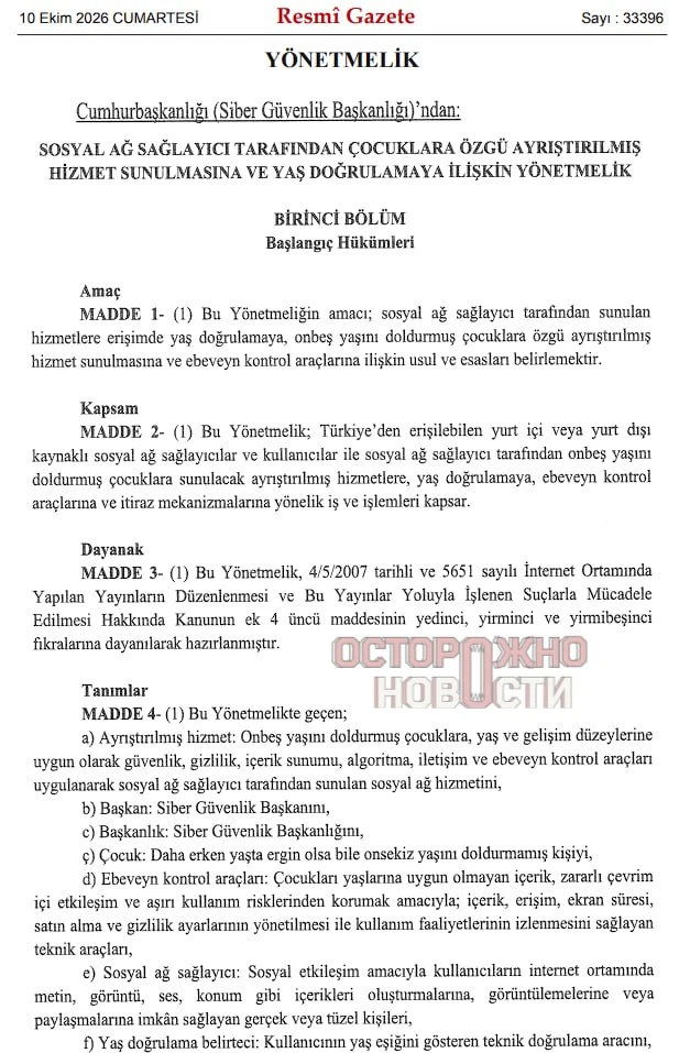В Турции детям младше 15 лет запретят пользоваться соцсетями