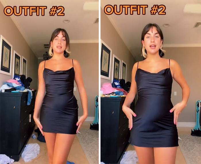 Блогерша отбросила весь пафос, честно показав, как выглядят животы девушек до и после еды