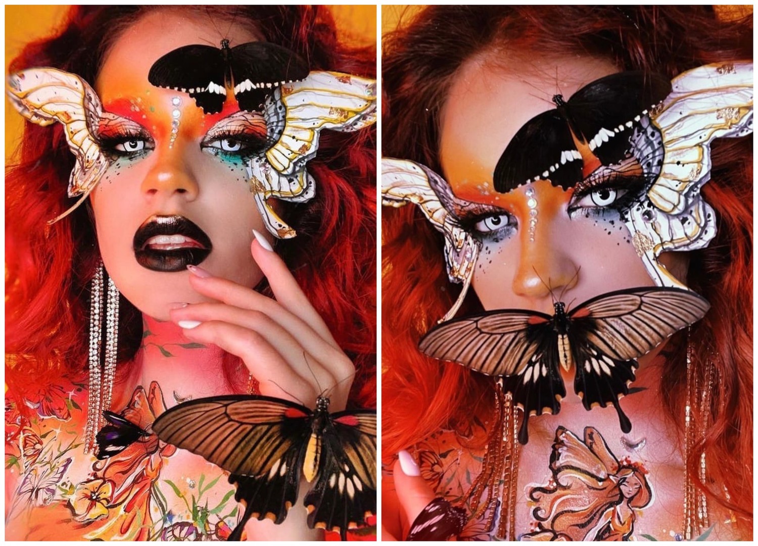 Кадр из новости Оля Шелби в новом образе - с бабочками