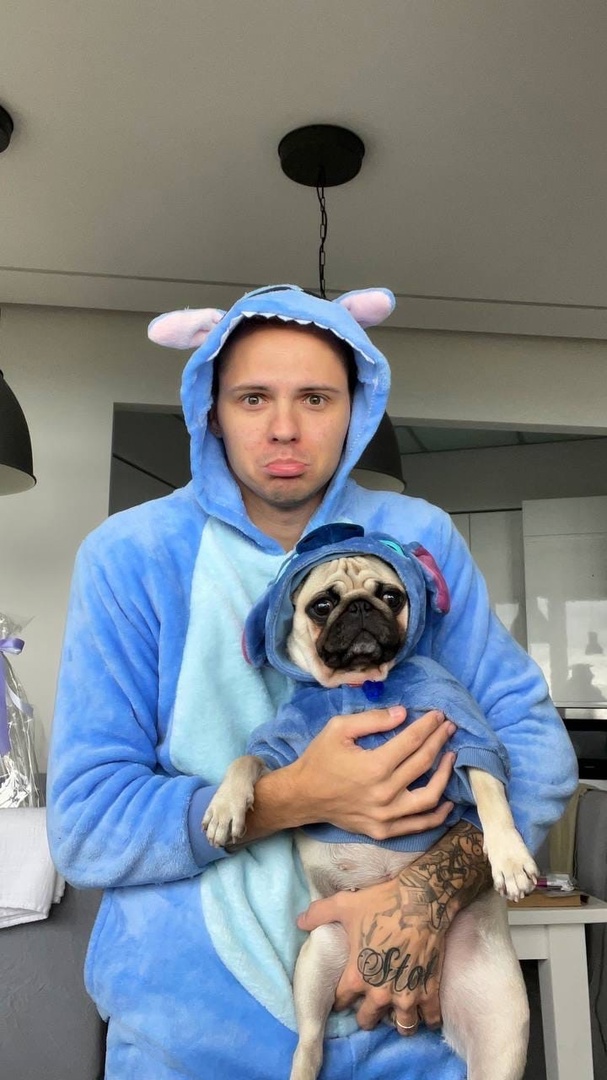 Блог и его мопсик в шикарной фотосессии