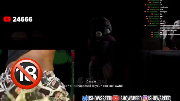 IShowSpeed случайно показал своего «удава» зрителям на стриме