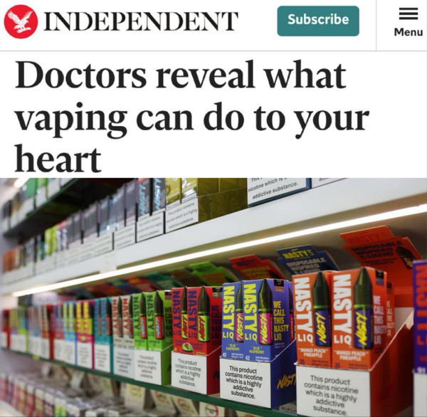 Врачи выявили, что вейпинг значительно увеличивает риск развития сердечной недостаточности